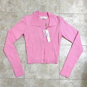 💗 MESHKI AMAE CROPPED POLO CARDIGAN 💗 ⭐️MATCHING MINI SKIRT AVAILABLE!!!